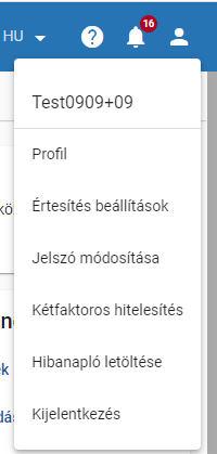 Felhasználói beállítások
