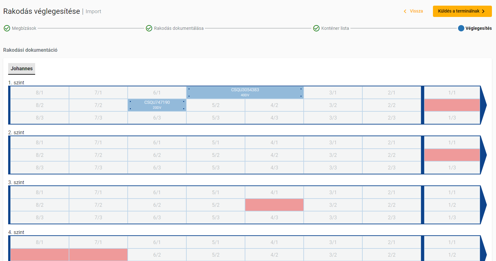 Küldés a kikötőnek