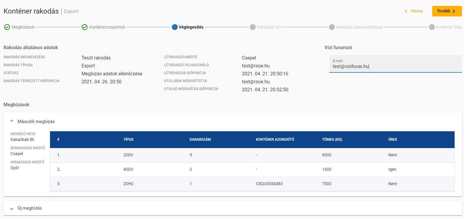 Fuvarozó kiválasztás