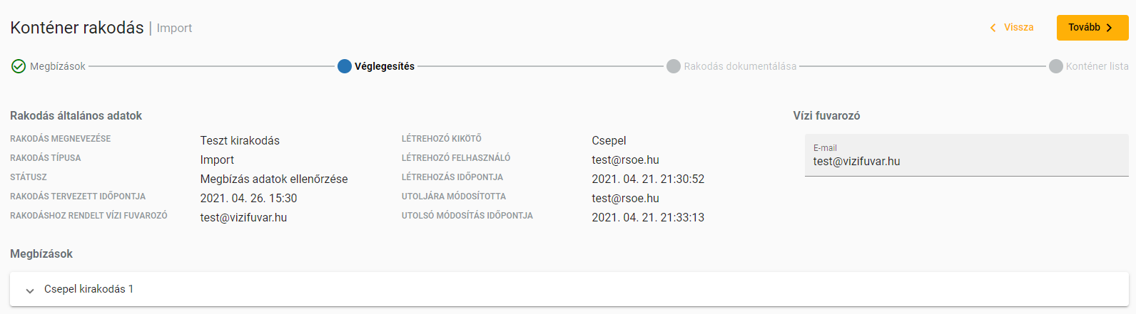 Fuvarozó kiválasztás