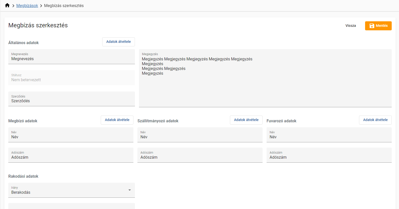 Megbízás módosítása